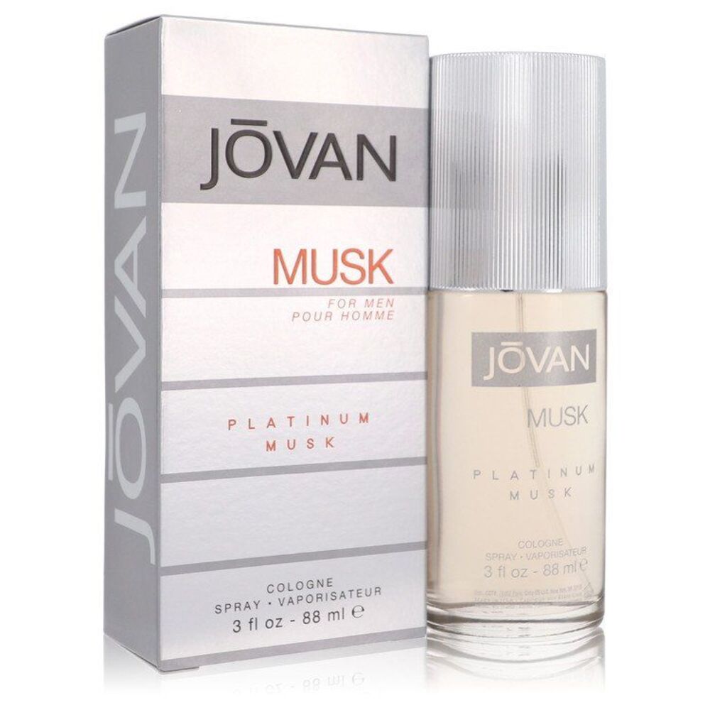 Jovan Platinum Musk Cologne Spray Men Platinum Silver